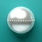 Stunning White Pearl on Turquoise Background