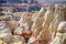 Stunning white striped sandstone hoodoos in Coal Mine Canyon near Tuba city, Arizona