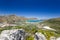 Stunning wide angle panoramic view of Hout Bay near Cape Town, South Africa