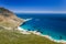 Stunning wide angle panoramic view of Sandy Bay Beach near Llandudno and Hout Bay