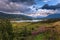 Stunning wild valley landscape in the Oppland county of Norway