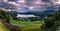 Stunning wild valley landscape in the Oppland county of Norway