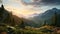 Stunning Wilderness Landscape: Golden Hour Beauty Captured In Uhd