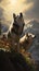 Stunning Wildlife impressionist painting style of Terry Isaac and Mark Keathley Generative AI