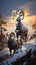 Stunning Wildlife impressionist painting style of Terry Isaac and Mark Keathley Generative AI