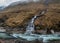Stunning Winter landscape image of River Etive and Skyfall Etive Waterfalls in Scottish Highlands