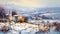 Stunning Winter Village Painting: A Masterpiece By Jason Derulo
