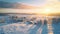 Stunning Winter Village Scene Captivating 8k Photo Of Rural Finland