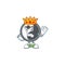 A stunning of yin yang stylized of King on cartoon mascot style