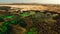 Stunningly beautiful aerial image of the natural rock pools of El Cotillo