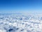 Stunningly beautiful clouds and endless blue sky somewhere over Europe