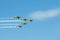 Stunt plane formation flying at Deva Airshow.