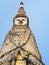 Stupa with Buddha face at Oudong mountain temple complex in Cambodia