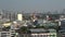 Stupa Chedi Buddhist temple in the urban landscape. Bangkok, Thailand