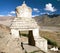 Stupa in Karsha gompa - buddhist monastery in Zanskar