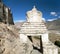 Stupa in Karsha gompa - buddhist monastery in Zanskar