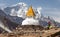 Stupa near Dingboche village with prayer flags