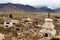 Stupa in Padum village Zanskar river and Padum monastery