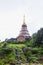 The Stupa Phra Mahathat Naphamethanidon at Doi Inthanon,