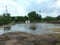 Stupa and Pond View at Thanthirimale Raja Maha Vihara