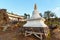 Stupa in Shad Tchup Ling Buddhist monastery on mountain Kachkanar. Russia