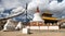 Stupas and Friendship Gate in Leh