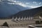 Stupas Infront of Sacred Buddhist Meili Mountain