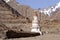 Stupas in the mountains, Ladakh, India