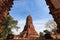 Stupas pagoda, pagoda sculpture of Buddha at Wat Worachet Temple