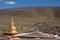 Stupas in tibetan Yarchen Gar Monastery In Sichuan, China.