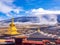 Stupas in tibetan Yarchen Gar Monastery In Sichuan, China