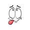 Stupid emoji confused crazy eyes showing tongue