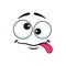Stupid emoji confused crazy eyes showing tongue