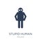 stupid human icon. Trendy flat vector stupid human icon on white