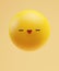 Stupid and laught emoticon with a funny kawaii face with dash eyes