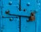 Sturdy Blue Door With Lock