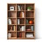 A sturdy and practical wooden bookcase with adjustable shelves