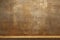 Sturdy rammed earth wall, formed from compact layers, natural tones