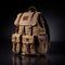 A sturdy and stylish canvas backpack with leather accents and multiple compartments