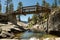 Sturdy Wooden Bridge over the Brink of Upper Yosemite Falls