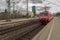 STUTTGART,GERMANY - MARCH 13,2019:Vaihingen The train from Stuttgart to Singen stopped