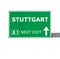 STUTTGART road sign isolated on white