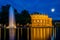 Stuttgart Staatstheater Twilight Blue Sky Moon Reflection Water