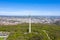 Stuttgart tv tower skyline aerial photo top view town architecture travel