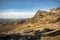 Stwlan Dam and the Moelwyn mountain range