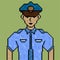 Style design pixel police illustration
