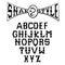 Style gothic alphabet