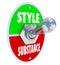 Style Over Substance Toggle Switch Words Flash Vs Function