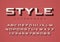 The Style trendy retro display font design, alphabet, typeface,