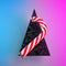 Styled christmas tree as black caviar and twisted candy cane